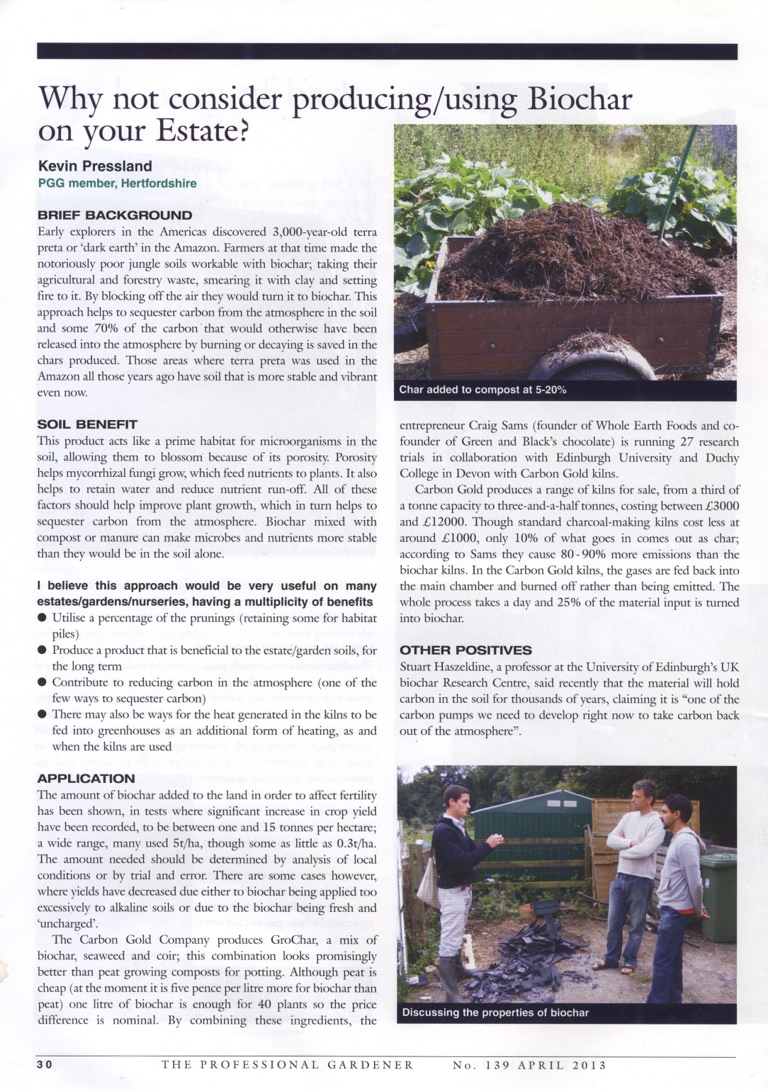 The Professional Gardener, April 2013